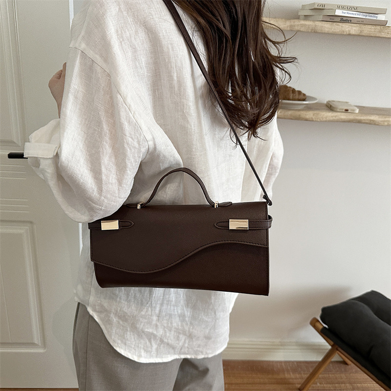 Cross-border minimalist square bag for commuting and outings, niche new product shoulder bag, high-end light luxury women's bag