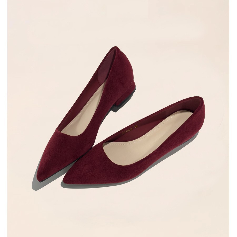 19601 black velvet professional flat shoes women's summer soft sole 2024 new versatile pointed suede shallow mouth pointed toe