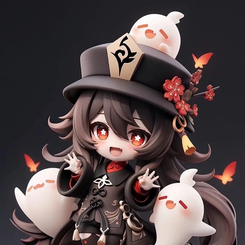 Qバージョンフィギュア小さなクルミ原神絶妙な顔彫刻モデル二次元装飾品ゲーム周辺機器おもちゃシャーシかわいい|undefined