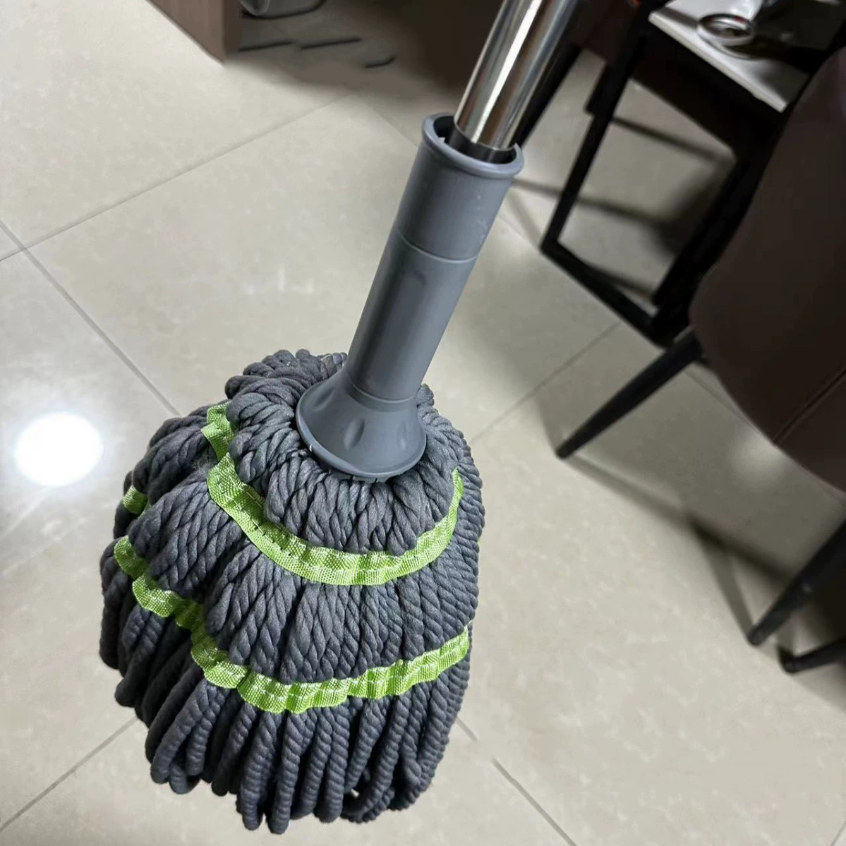 Бикассо, вращающаяся с самовращающейся водой, без ручной стирки, бытовая Швабра из нержавеющей стали, Влажная и сухая ленивая старая хлопковая Швабра двойного назначения