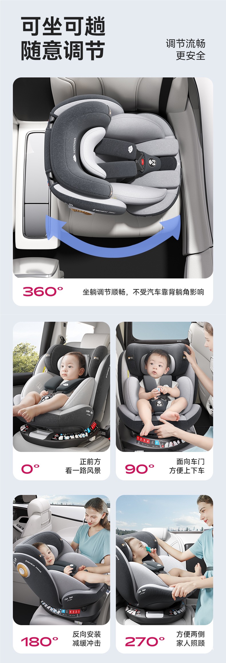 Child Safety Seat for Car, Suitable for Infants and Babies, Can Be Used for Sitting or Lying, Universal for Newborns Aged 0 to 1 Month, Peihui