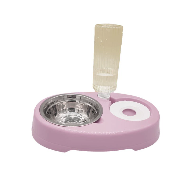 Таз для собак Двойная чаша Автоматическая Питьевая чаша для кошек миска для корма для домашних животных тазик для риса для кошек питьевая вода для кормления интегрированная