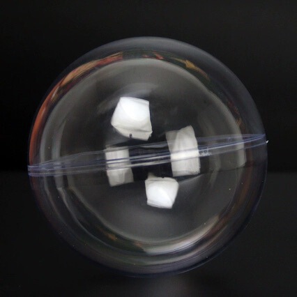 No hanging hole transparent ball round ball hollow ball round plastic ball shell Christmas ball can be opened and closed decorative ball acrylic ball