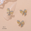 Japanese metal nail decoration with bow, decorations handmade for nails, new collection, wholesale