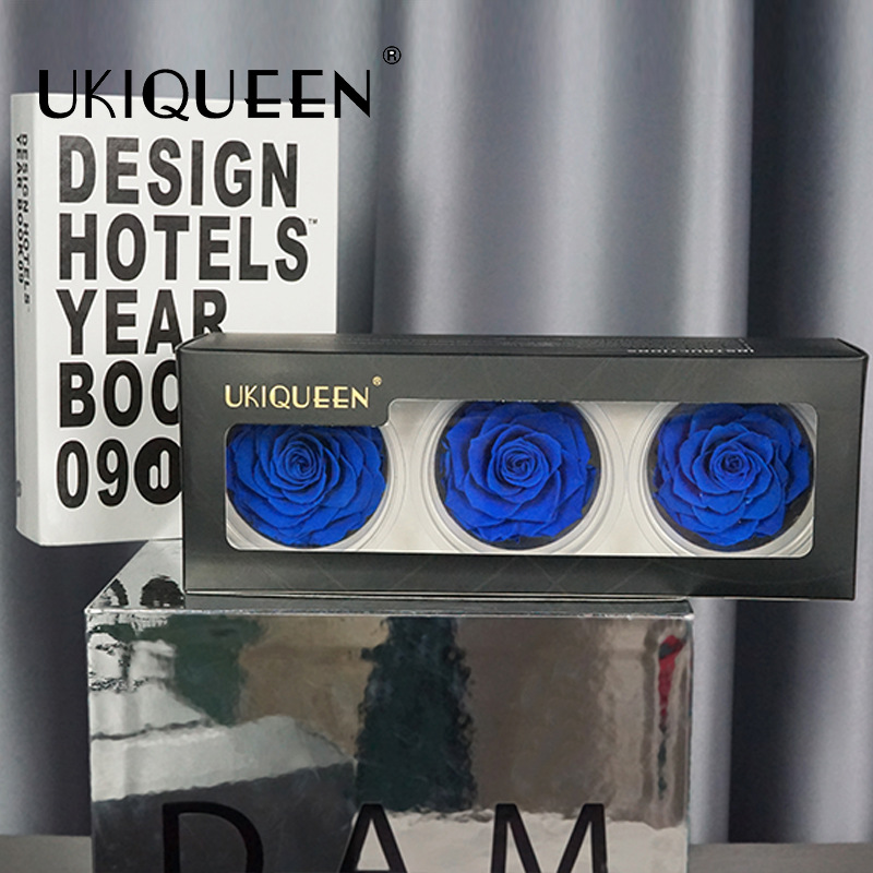 Yunnan fábrica al por mayor de rosas eternas 7-8cm flores no artificiales flores hechas a mano accesorios de flores de bricolaje