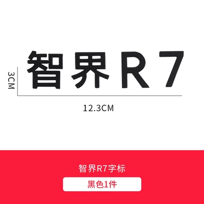 Zhijie R7 Car Mark Refitting Car logo - intelligent-r7-word-mark-matte-black