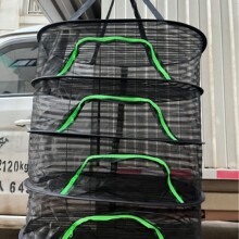 黑色晾晒网晒菜晒鱼晒干货折叠晒干笼晒萝卜干神器分层食物晾晒篮