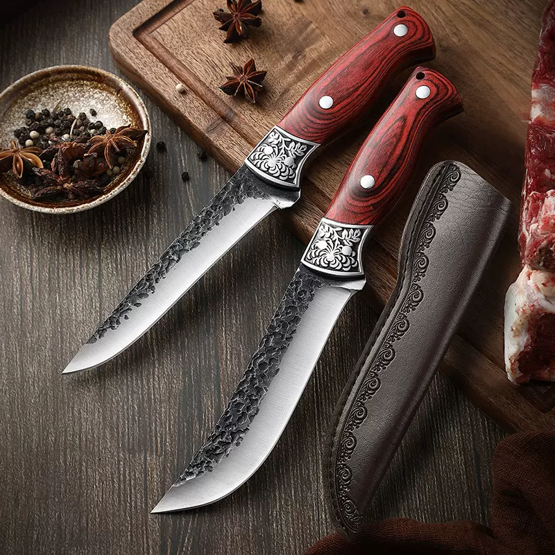 手工锻打剔骨刀屠宰分割刀便携剔肉专用尖刀高硬度剥皮刀批发刀具
