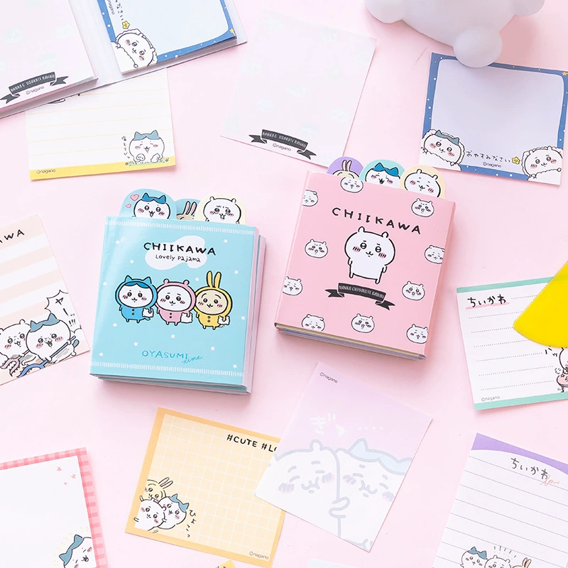 Комбинированные липкие заметки Chiikawa, 60% off студенческих раскрасок, складной, отрывной блокнот, материал для планировщика