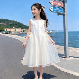 女童连衣裙夏2026新款女孩大童巨好看的背心裙儿童独特漂亮公主裙