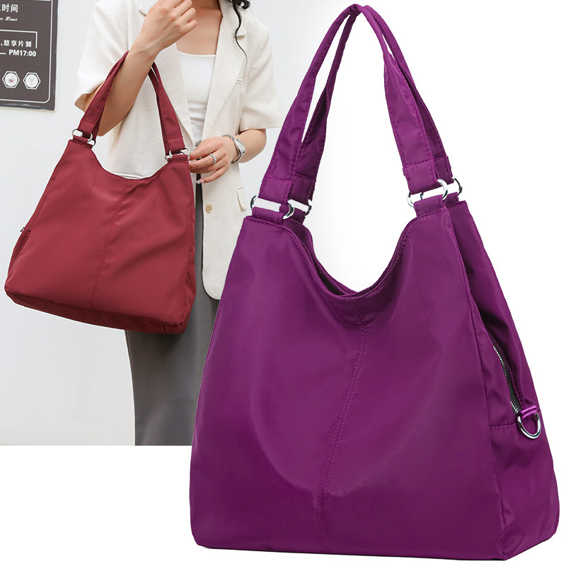 Nylon Shoulder Bag Women's 2024 New All-match Large Capacity Tote Bag Mummy Bag Ultra Light Shopping Bag Handbag for Women