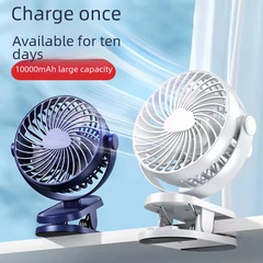K6 Clip Fan USB Mini Rechargeable Car Clip Desk Fan Large Capacity Silent Dual Battery Long-lasting