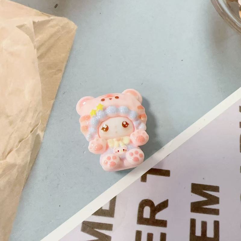 漫画かわいい動物着用猫樹脂アクセサリー手作り diy クリーム接着剤靴バックルヘアピンペンダントジュエリー材料|undefined