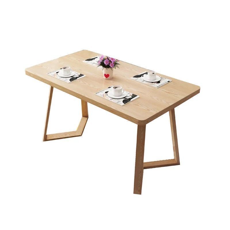 Mesa de comedor nórdica, mesa de comedor rectangular moderna y simple para casa pequeña