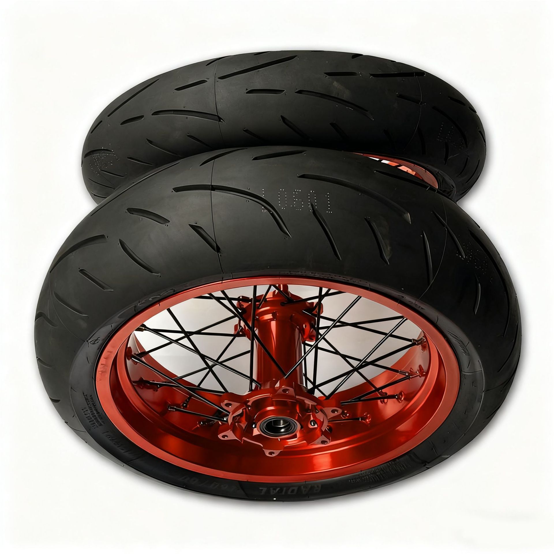 Modified Hengjian Ktm Cnc Rim 17 Aj1 Kevi K16 Off-Road Motorcycle Semi-Hot-Melt Slick Tire Hub Assembly