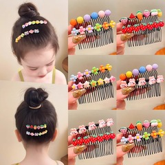 子供用の散らかった髪を整理するためのコーム、新しい額前髪ヘアピン、女の子用ヘアピン、後頭部ヘアアクセサリー