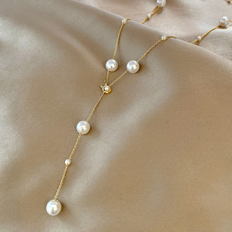 Daily Occasion Titanium Steel, Copper Material Fashion Flower Butterfly Titanium Steel Copper Pearl Plating Inlay Rhinestones Pendant Necklace 1 Piece