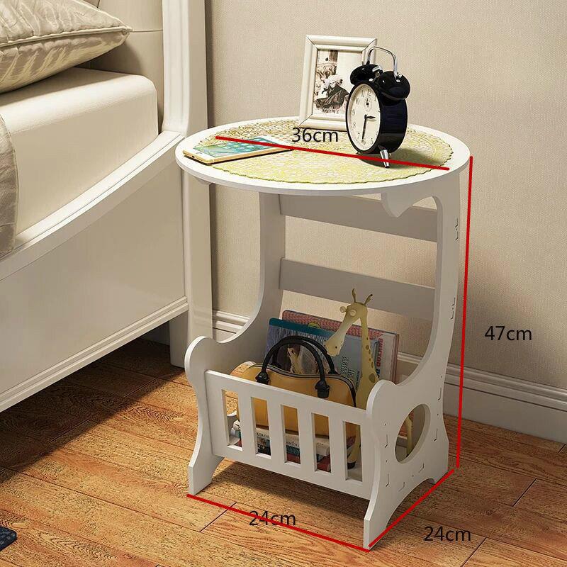 Moderno y simple mesa de cabecera nórdica, armario de dormitorio, pequeño armario junto a la cama, simple sala de estar, mesa cuadrada creativa