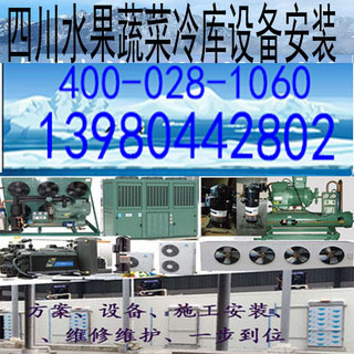 南充宜宾眉山板栗大蒜香蕉中药材洋葱苹果冷藏保鲜库冷库机组设备