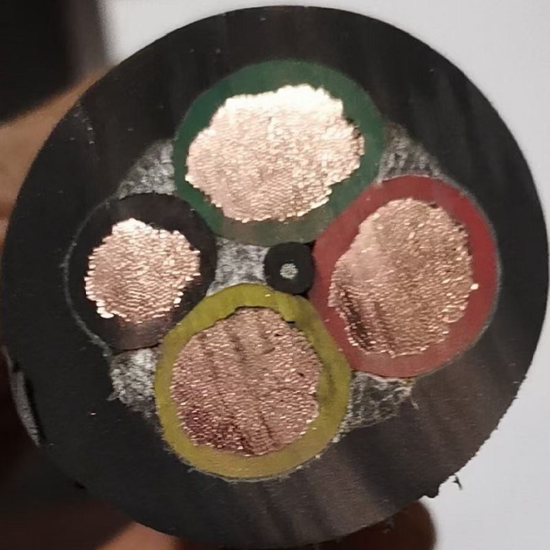 YC橡套电缆多股软芯橡胶线4芯185平方3*185+1*50 95三相四线软线