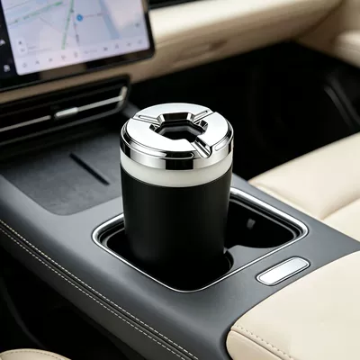 car ashtray with cover, high-end universal: Car ashtray