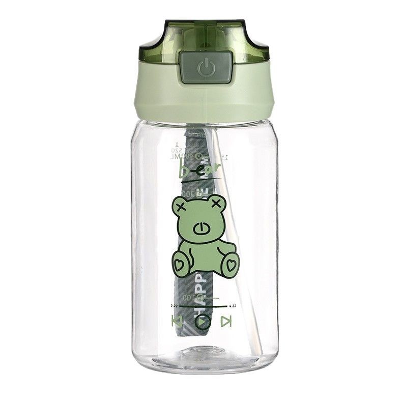 Vasos de paja populares cuidadosamente seleccionados, botellas de agua portátiles de dibujos animados, botellas de agua de verano, vasos de agua para niños resistentes a altas temperaturas image 6