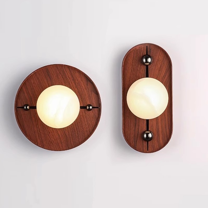 Dormitorio de hotel sala de estar nueva lámpara de pared diseñador madera decoración lámpara de pared