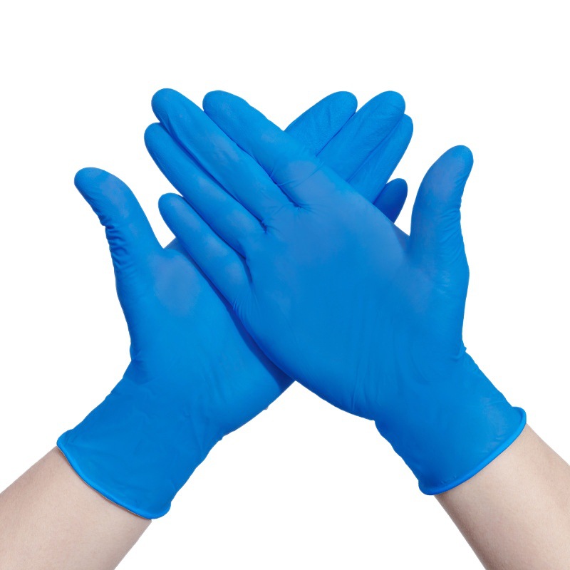 6g azul oscuro extra grueso durable impermeable guantes desechables de látex caucho nitrilo industrial alimentos grado catering Cocina