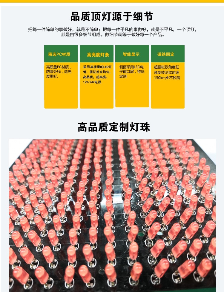 Dump truck roof light, dump truck display screen, smart dump truck roof light, taxi smart light box LED