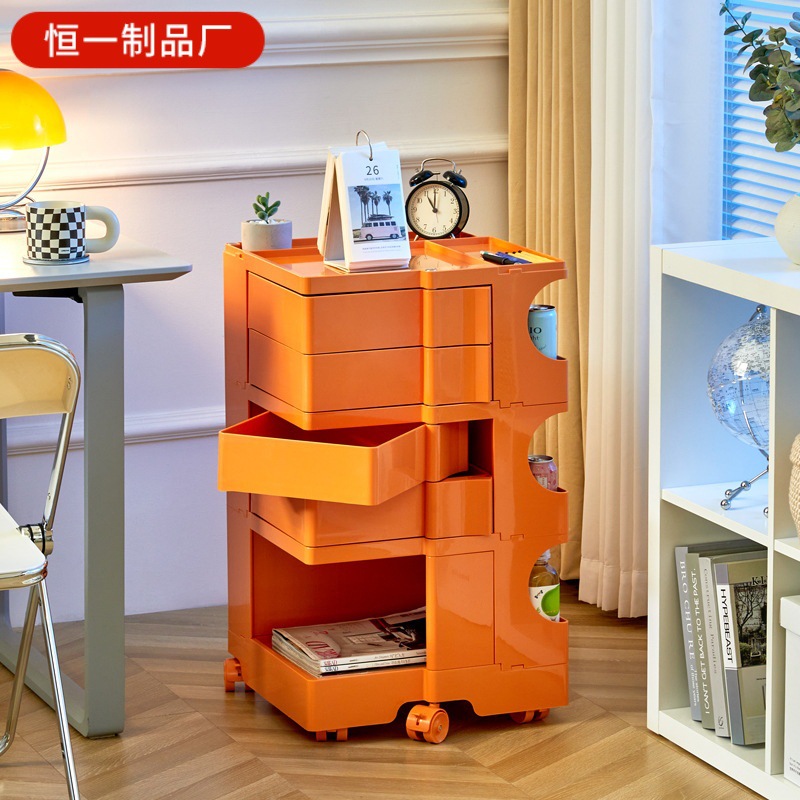 Bedside Table in Ins Style for Home Use, Sofa Side Cabinet, Storage Cabinet, Snack Cabinet, Mobile Living Room and Bedroom Storage Cabinet, Bobbi Cabinet