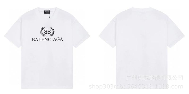 国境を越えた貿易 24ssB 春夏ロゴプリント半袖カジュアルルーズ男女カップル同じスタイル Tシャツトレンディなブランド|undefined