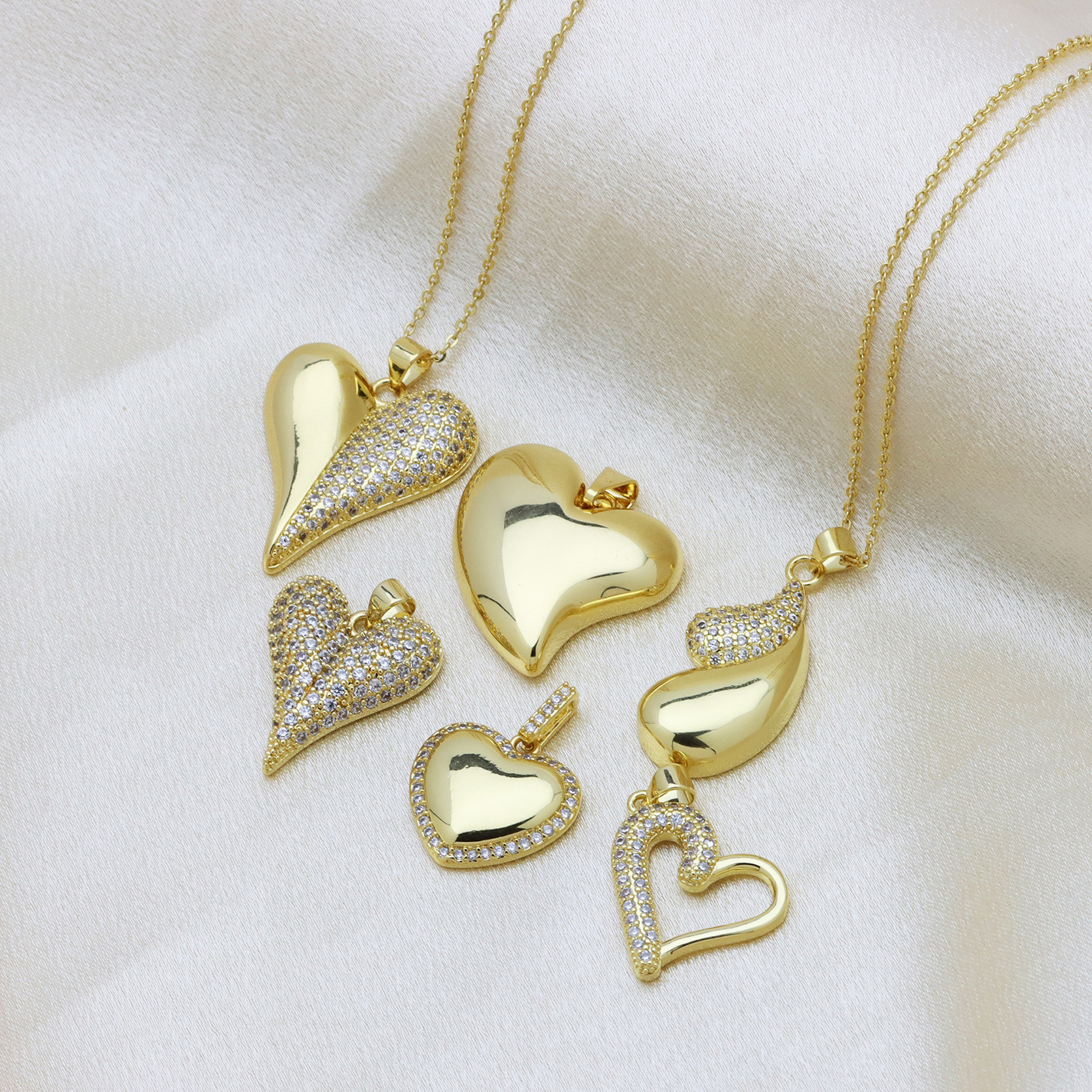 12g Weight Copper Pendant Material Pendant Necklace Classification Copper Chain Material 1 Piece Quantity Daily Occasion Copper Material Heart Shape Pattern Women's Gender Simple Style Style Copper Heart Shape Pendant Necklace 3