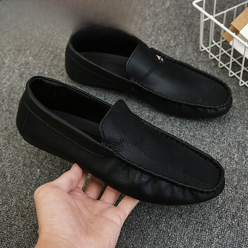 Men's bean shoes soft soft soles youth everything with lazy shoes loafers_voghion.com