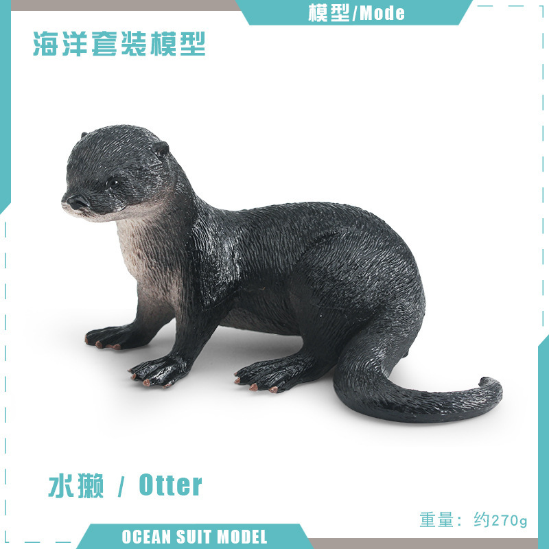 Transfronteriza simulación animal marino modelo rompecabezas cognitivo asesino ballena morsa nutria perro de mar escritorio estática decoración juguete
