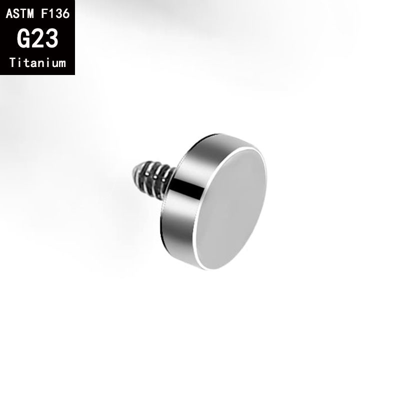 G23 Titanium Moon Stars Love Lightning Cross Fine Polishing Externally Threaded Body Piercing Accessory detail image 10
