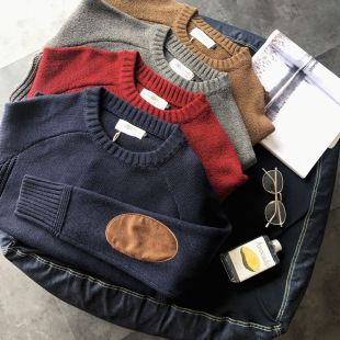 Autumn and Winter Thickeneded Men's Knitwear, Korean Style Trbottomyy Patchwork Knitwear, Trbottomy Brand Base Layer, Warm Men's Knitwear