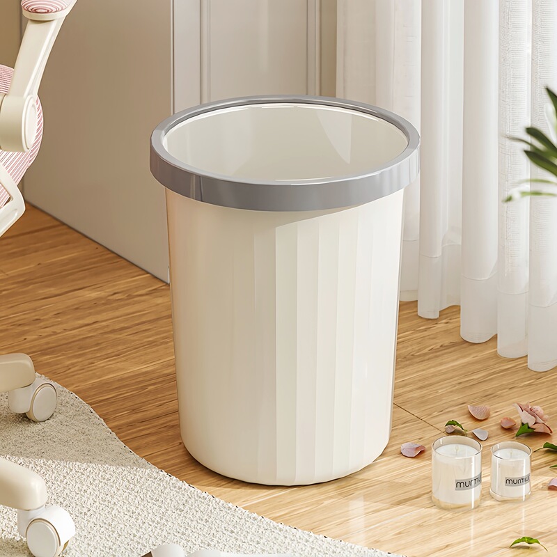 Light Luxury High-End Trash Can Large Large Capacity Home Living Room Bedroom Kitchen Bathroom Toilet Office Paper Basket