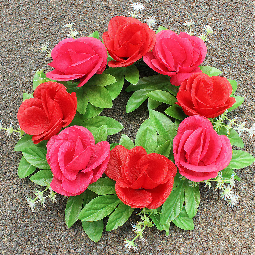 Rose pink set bright red
