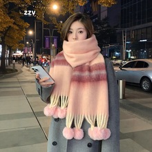 2024�¿�߼�ƴɫ�R��ë����Ů�ﶬ���Ӻ�ů�ٴ���ë���������