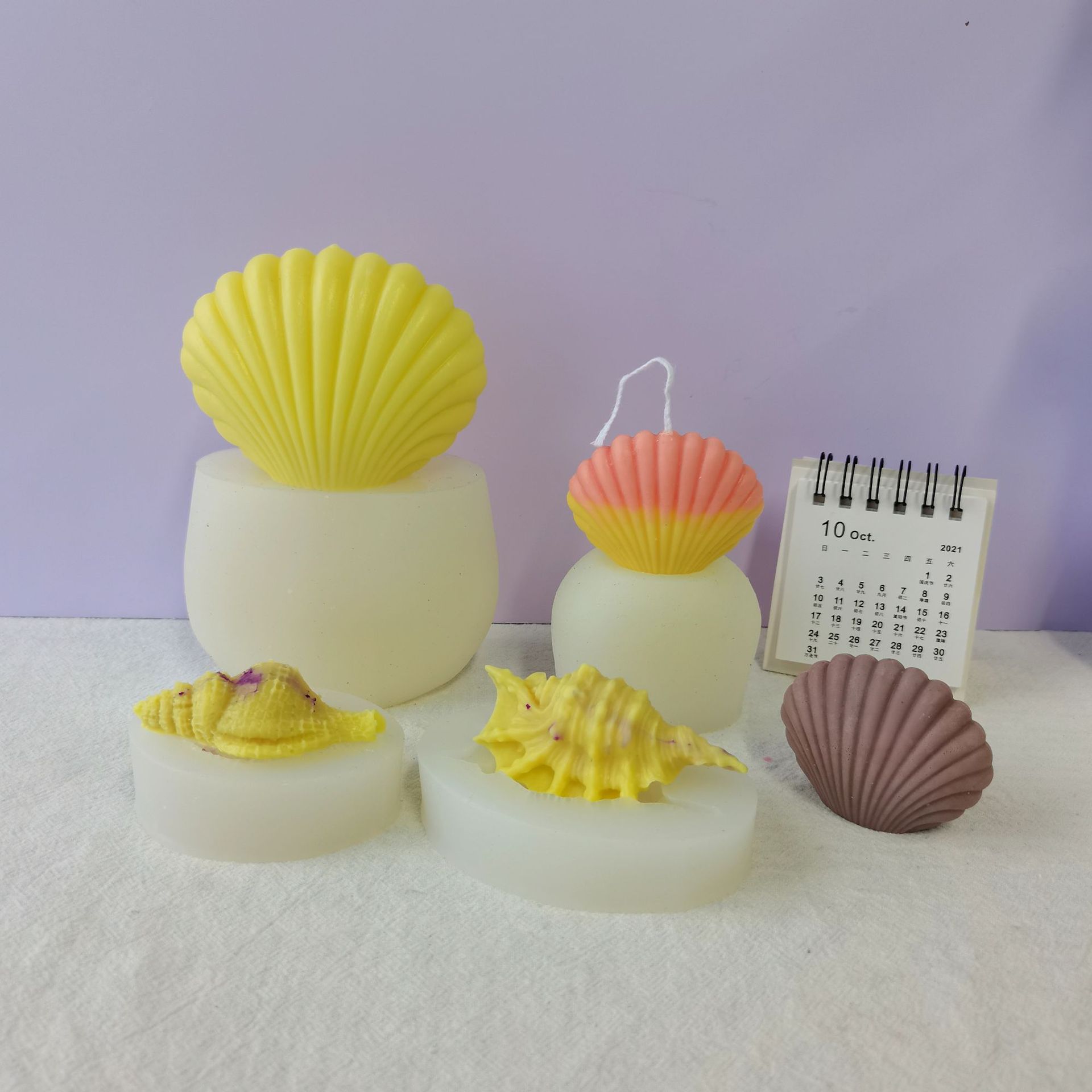 Shell vela molde DIY Océano serie Concha jabón hecho a mano aromaterapia vela decoración de la torta molde de silicona