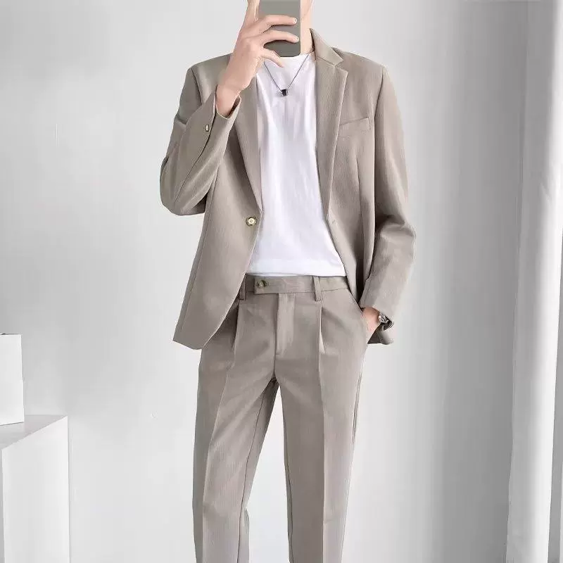  Men's Leisure Suit Trousers Set, Classic 2-Piece Outfit, Multi-Color, Sizes S–5XL
