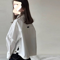 女童白衬衫2025春夏新款韩版长袖女孩百搭宽松衬衣儿童洋气潮上衣