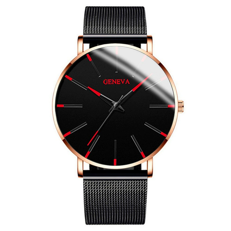 Men's Swiss‑Style Watch, Quartz Movement, 42 mm Dial, Metal Bracelet (230 mm)