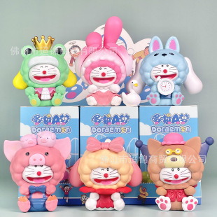 Postage Doraemon Hand-made cos Sheep Fairy Tale Doraemon Blind Box Animation Doll Gashapon Model Ornaments Wholesale