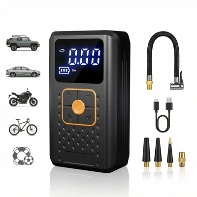 Hava nasosu: Electric Air Pump - 1008-series-dual-use-charging-and-plug-in-power-bank-05m-type-c-cable-3m-cigarette-lighter-power-cable