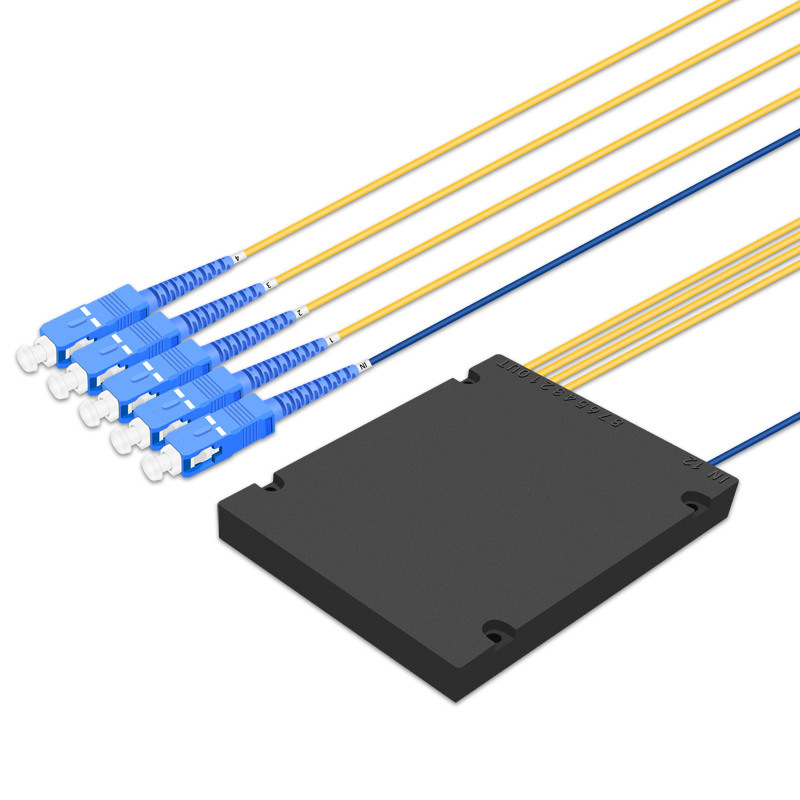 1分4SCUPC光纤线分光器1/4尾纤式一分四ABS盒式光分路器 电信级