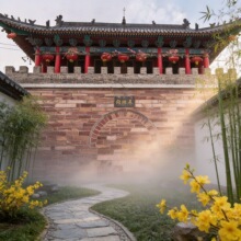 红石板垒墙砌墙石高粱红毛石块石片石花园花坛挡土石条石红石片