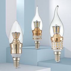 LED キャンドルバブル E14E27 定電流チップバブルプルテール上下発光キャンドル電球家庭用シャンデリア光源電球