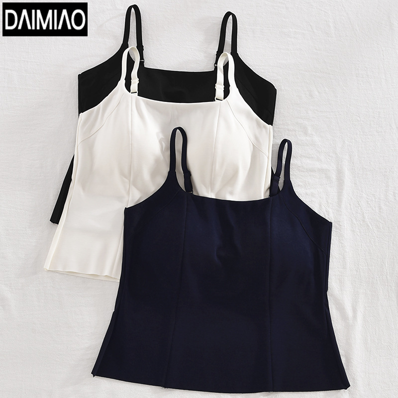Summer New Style Denim Camisole Bra for Women with Chest Pads, Thin Summer Style, Can Be Worn Outside, Seamless, Beautiful Back, Fixed Cup Summer New Style Denim Camisole Bra for Women with Chest Pads, Thin Summer Style, Can Be Worn Outside, Seamless, Beautiful Back, Fixed Cup
