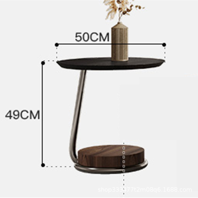 中古风极简实木茶几组合意式复古高级感现代简约小户型客厅家用桌|undefined